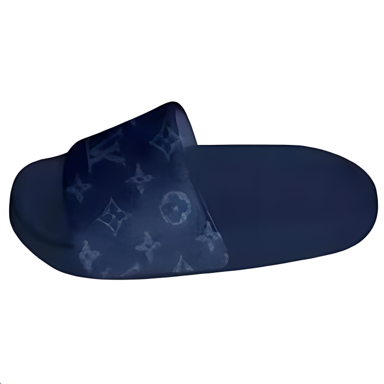 LOUIS VUITTON Waterfront Slide Slippers Men's Blue