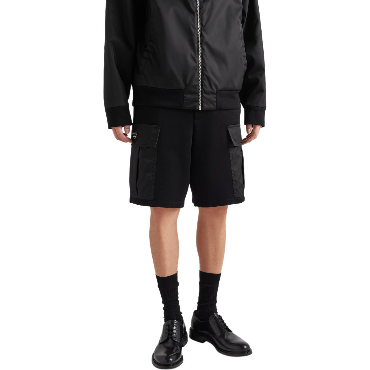 PRADA Triangle Logo Straight Leg Shorts