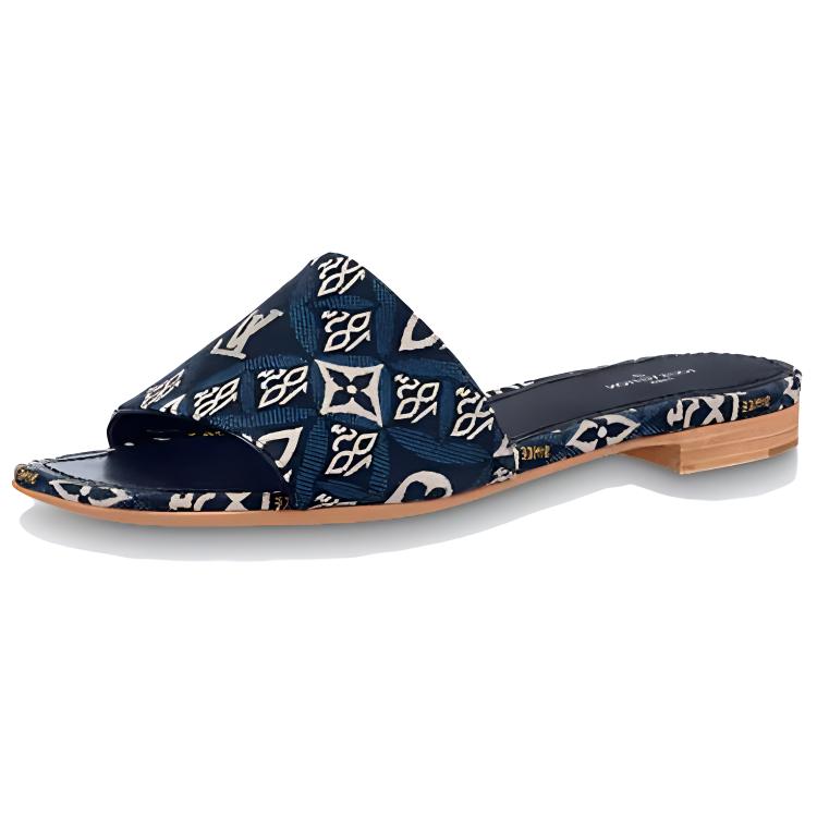 LOUIS VUITTON Revival Stylish Sandals Women's Blue Black