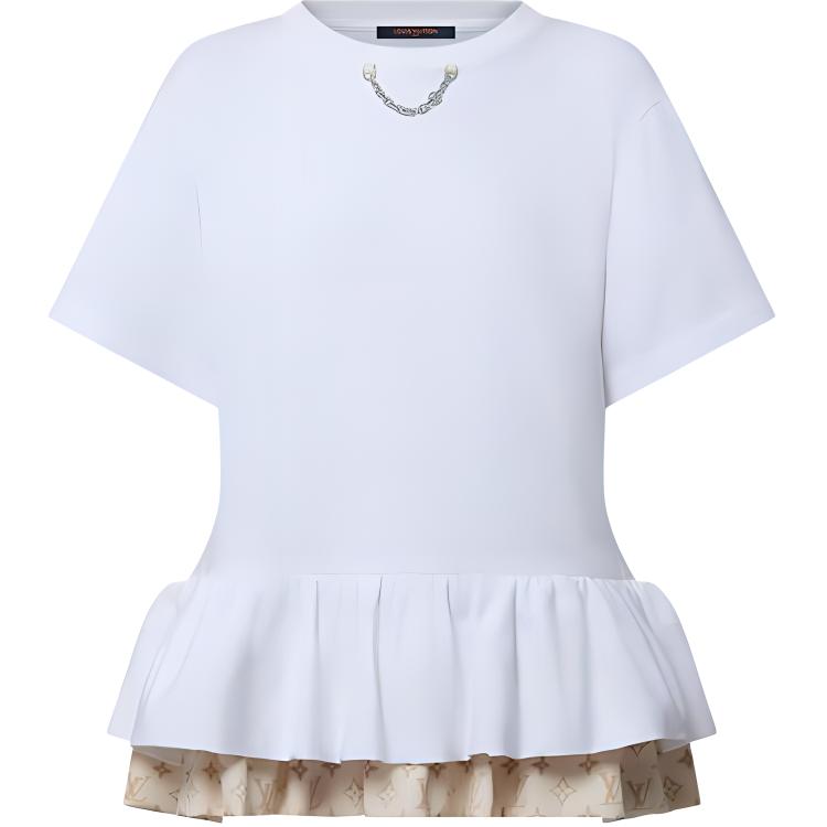 LOUIS VUITTON Monogram Flounce T-Shirt