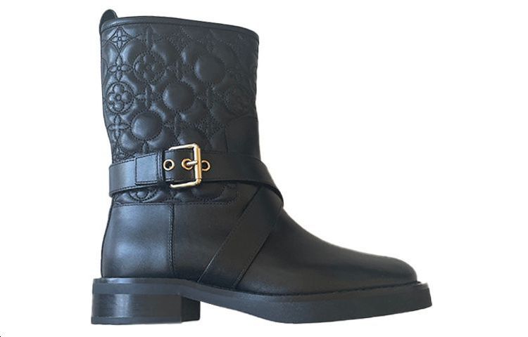 LOUIS VUITTON Quilted Boots 'Black' Women's