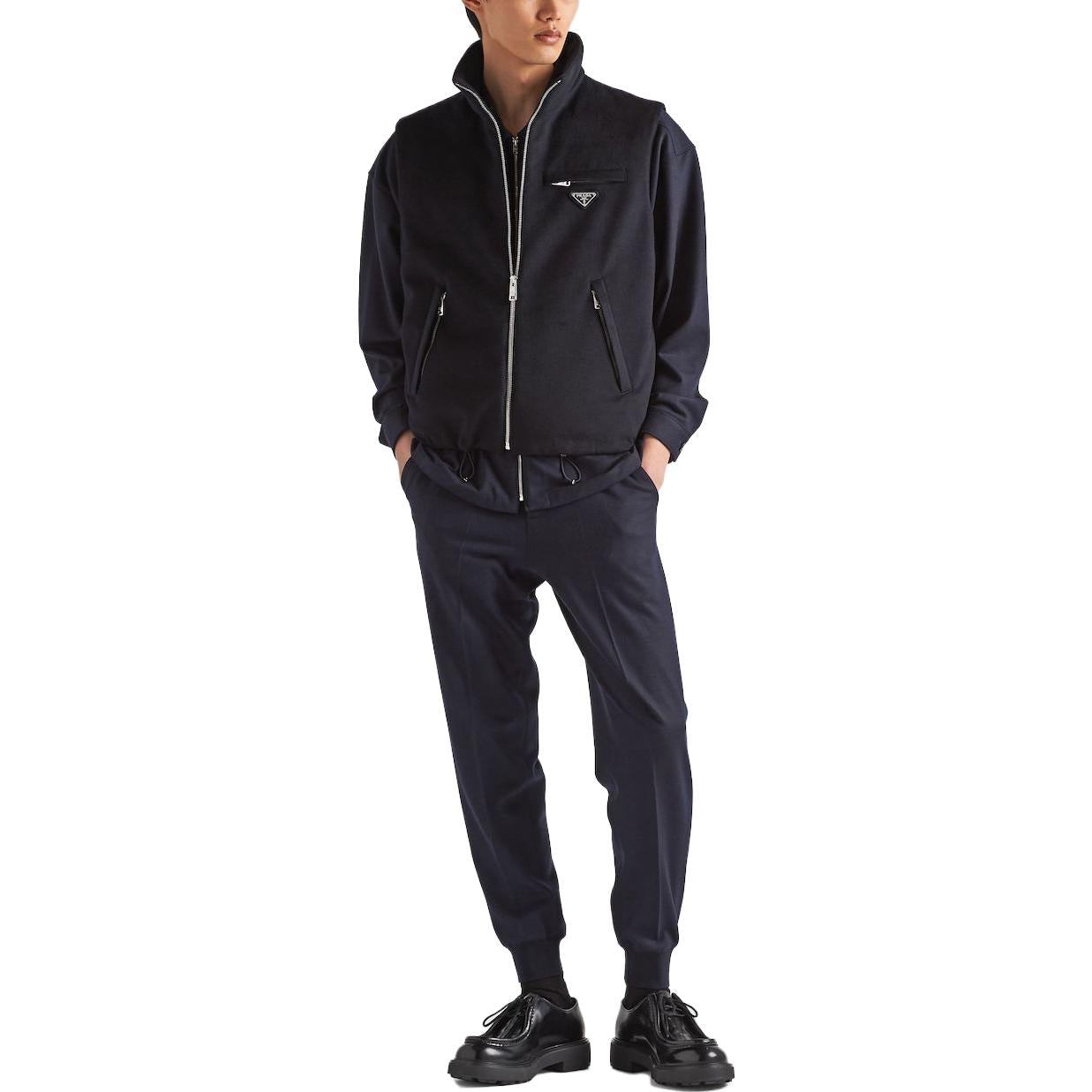 PRADA Logo-Triangle Zip-Up Gilet