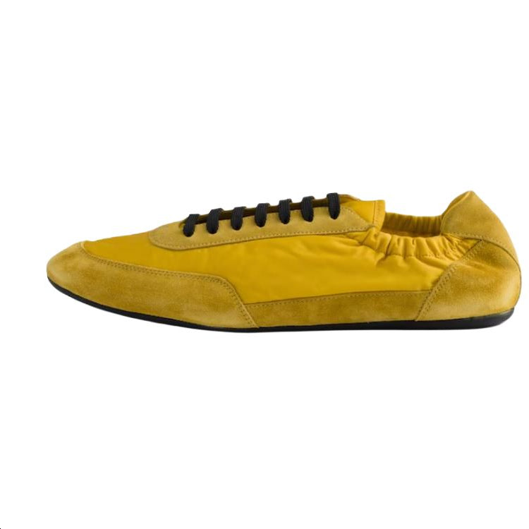 PRADA Collapse Low Top Casual Shoes Men's Yellow