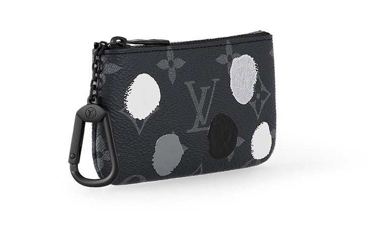 LOUIS VUITTON X Yayoi Kusama Pochette Cle Monogram Eclipse Black/Silver