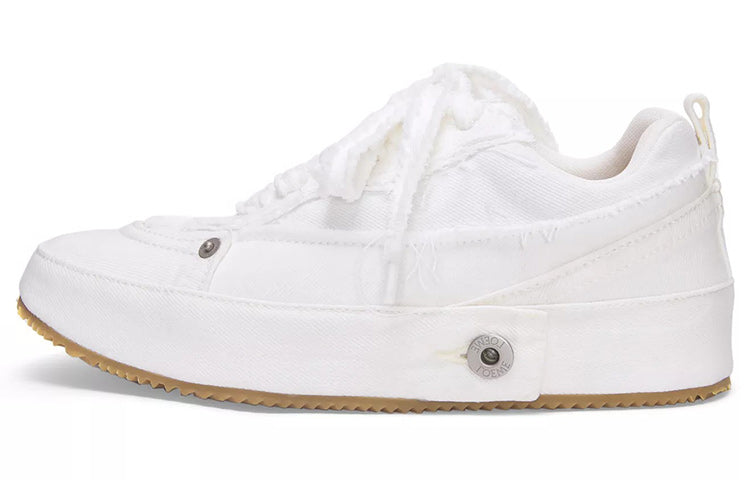 LOEWE Stylish Skateboarding Shoes Women's Cotton White