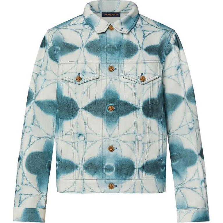 LOUIS VUITTON SS23 Denim Jacket Men's Blue Gray