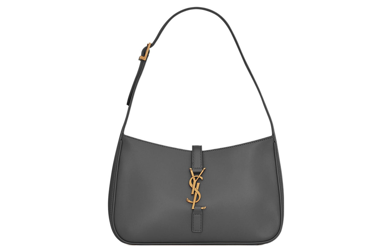 SAINT LAURENT LE5A7 Cow Leather Shoulder Bag Handbags Shoulder Bags Regular Women's Gray White
