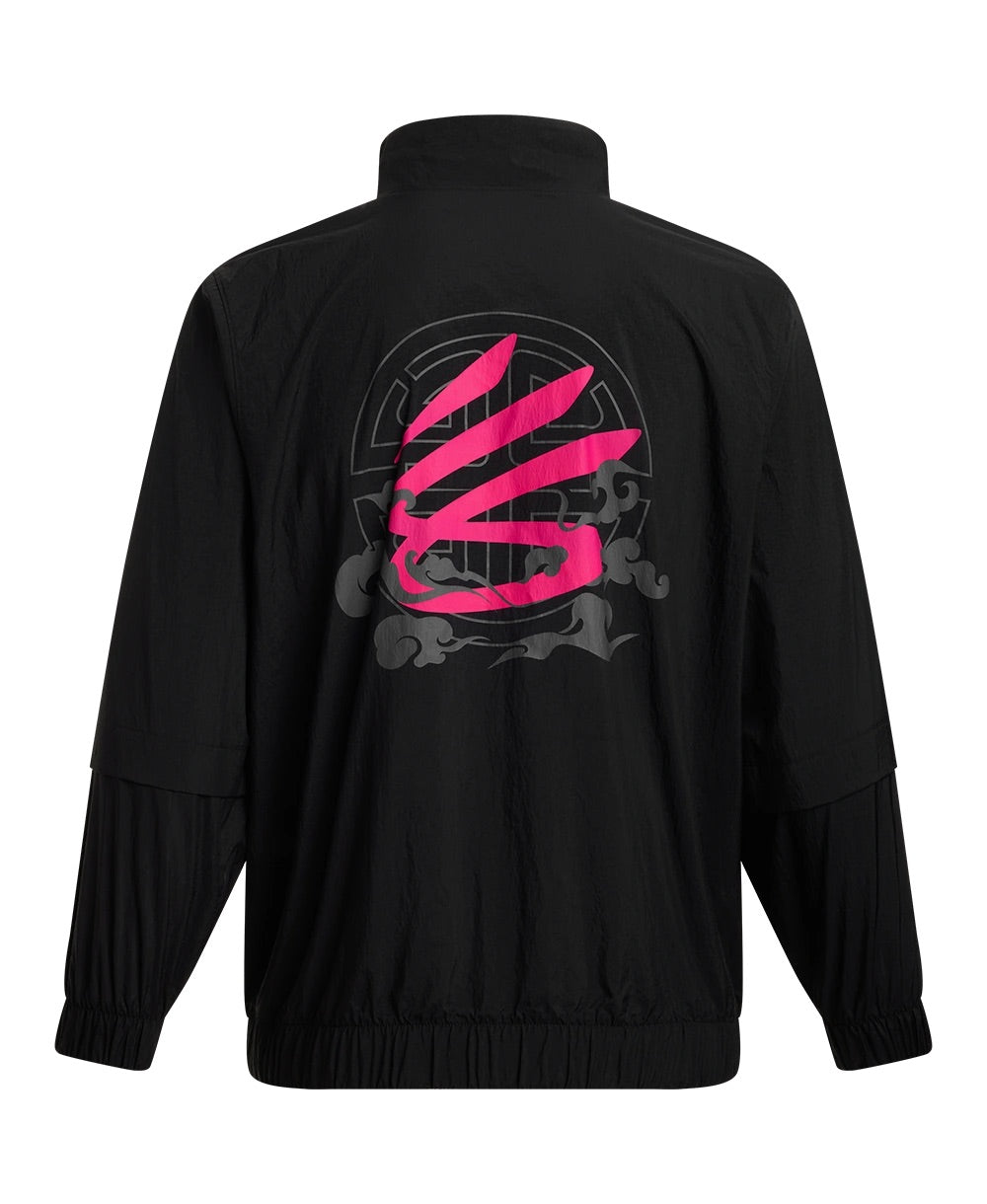 Under Armour Curry Tour Graphic Track Jacket 'Black Pink' 6000781-001