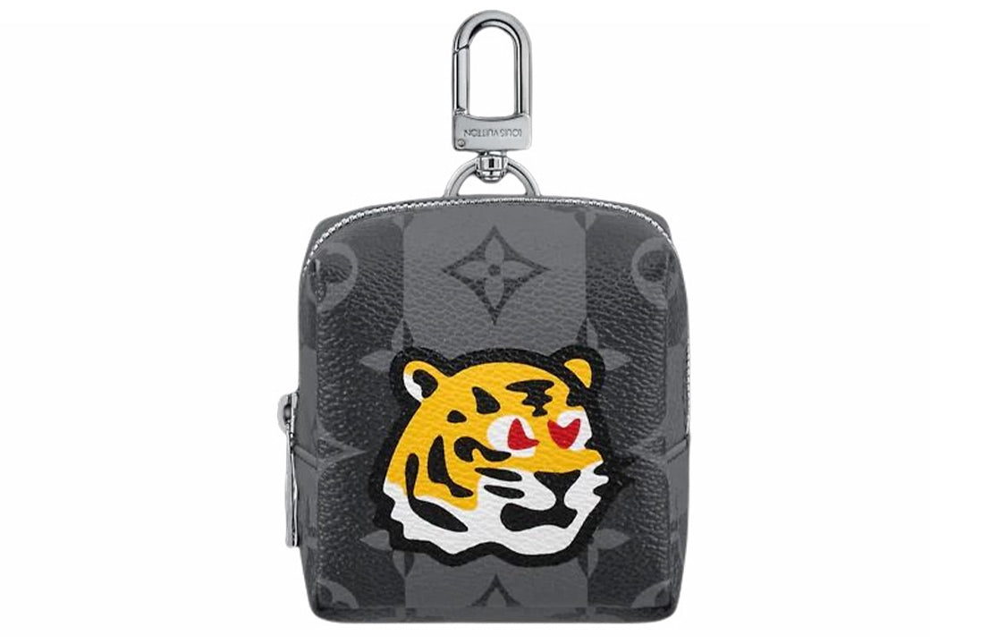 LOUIS VUITTON X Nigo Lv Made Squared Pouch Bag Charm Monogram Stripes