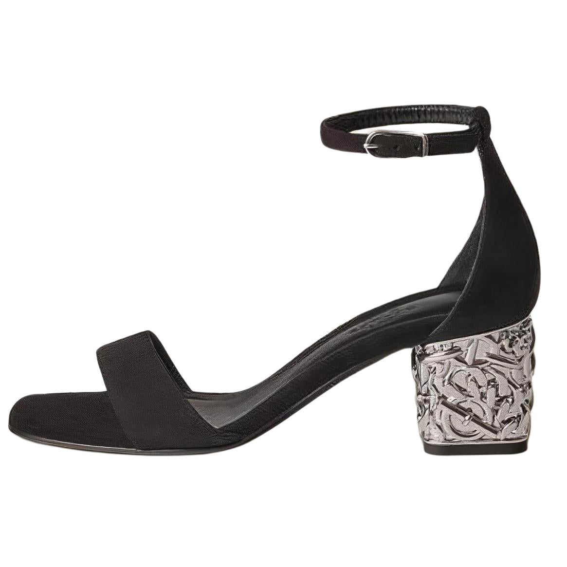 HERMES Strap Sandals Women's Black