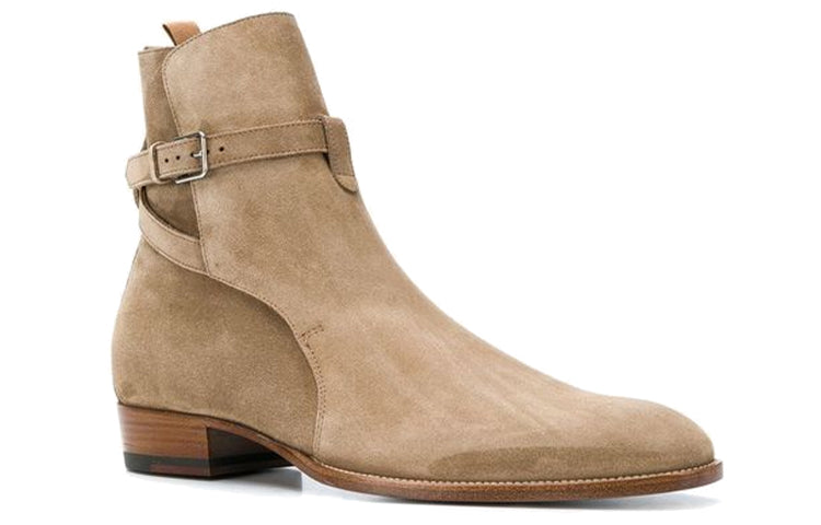 SAINT LAURENT Wyatt Jodhpur Boot Tobacco Suede