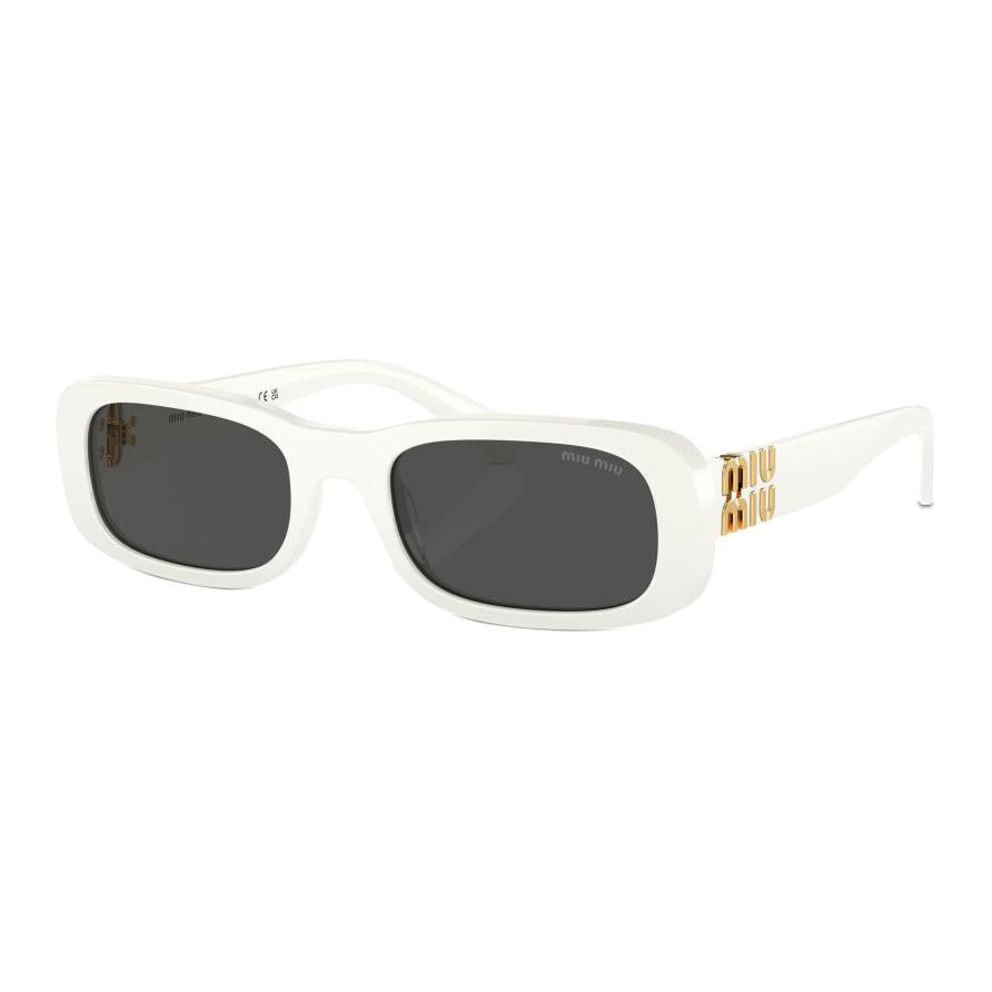 MIU MIU Metal Oval Sunglasses Women's White