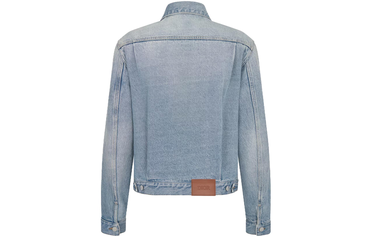 DIOR FW23 Denim Jacket Men's Light Blue