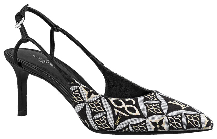 LOUIS VUITTON Chérie Slim Heel High Heels Women's Black