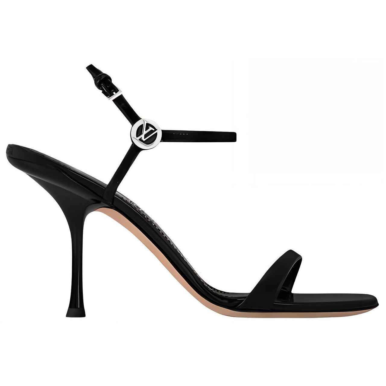 LOUIS VUITTON 6AM Strap Sandals 9cm Women's Black