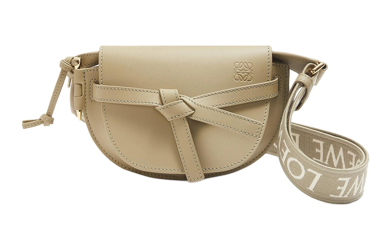 LOEWE Soft Cow Leather Bowknot Bag, Shoulder Bag, Crossbody Bag Mini Women's Clay Green