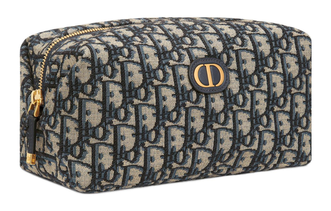 DIOR 30 Montaigne Oblique Jacquard Fabric Clutch Regular Women's Blue