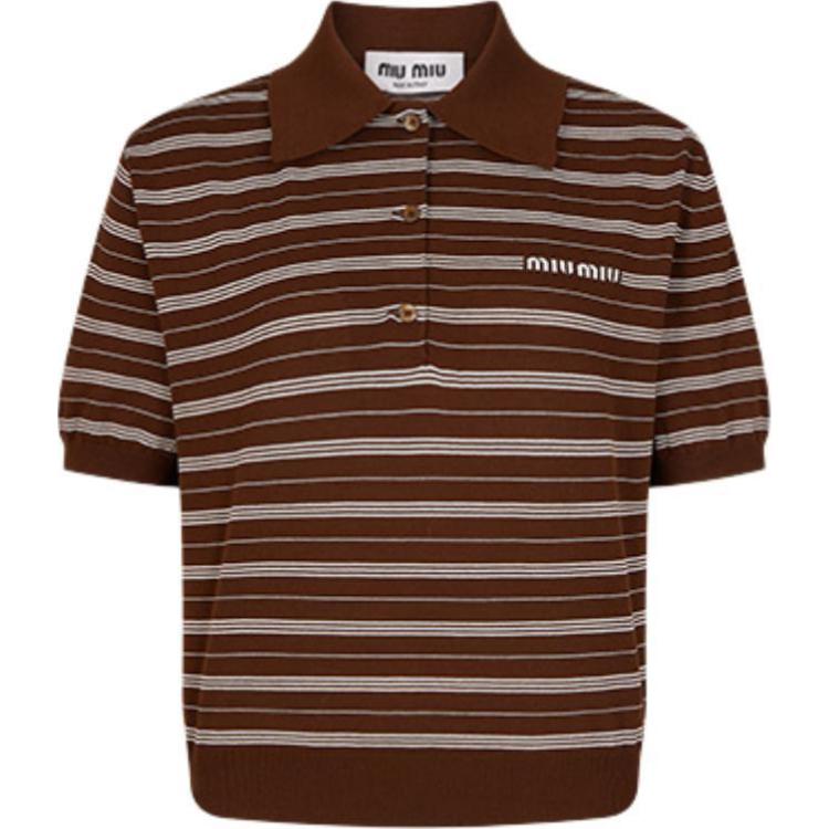 MIU MIU Polo Shirt Women's Brown
