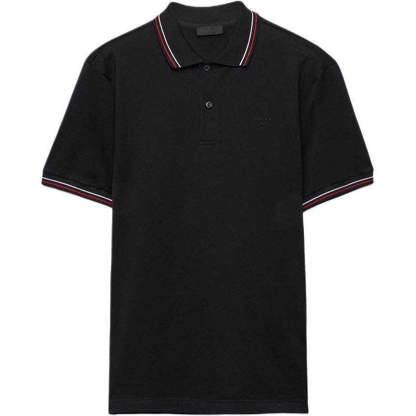 PRADA SS25 Polo Shirt Men's Black