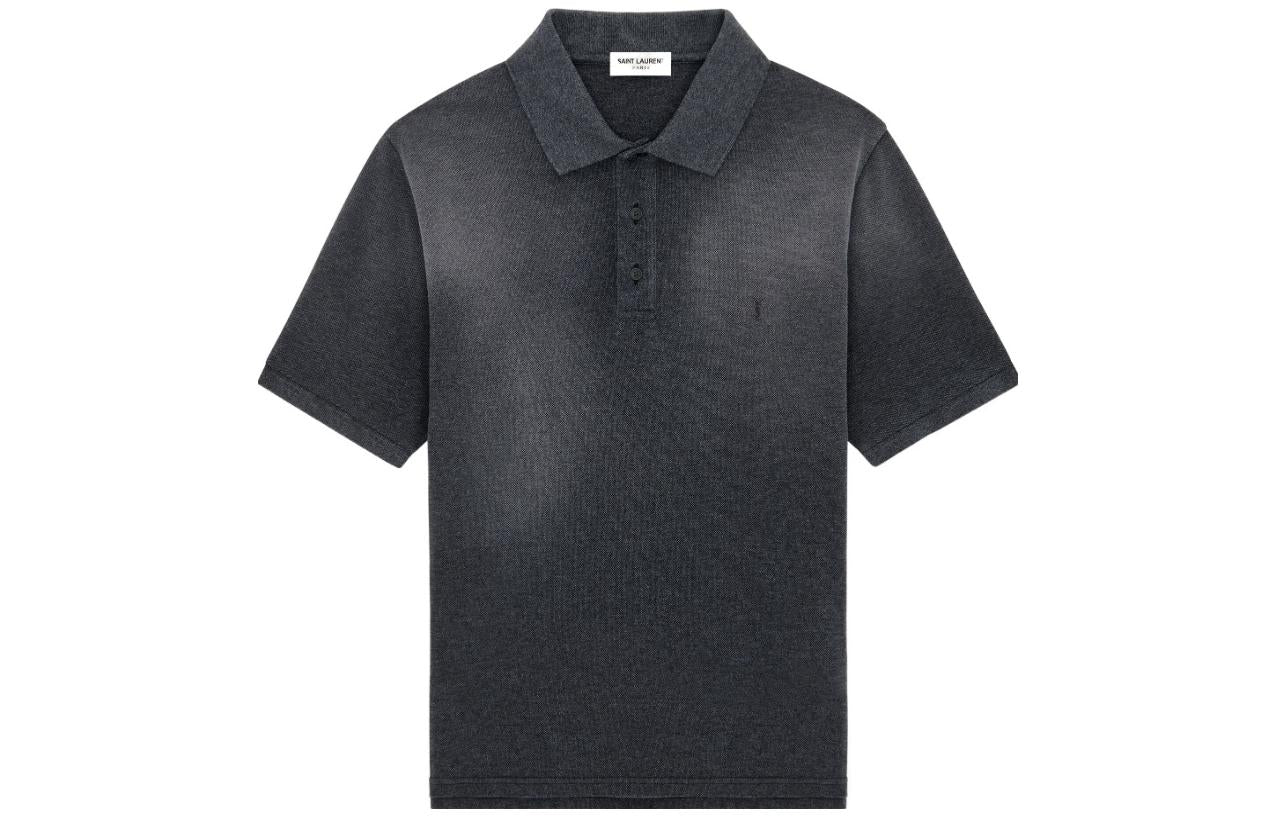 SAINT LAURENT Cassandre Short Sleeved Polo Shirt