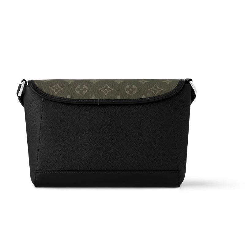 LOUIS VUITTON Pulse Cow Leather With Coated Canvas Messenger Bag Shoulder Bag Crossbody Bag Men's Khaki & Black