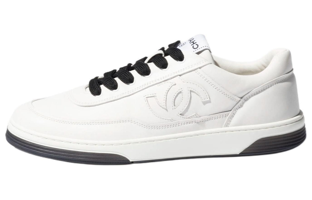 CHANEL 24C Low Top Skateboard Shoes Unisex White