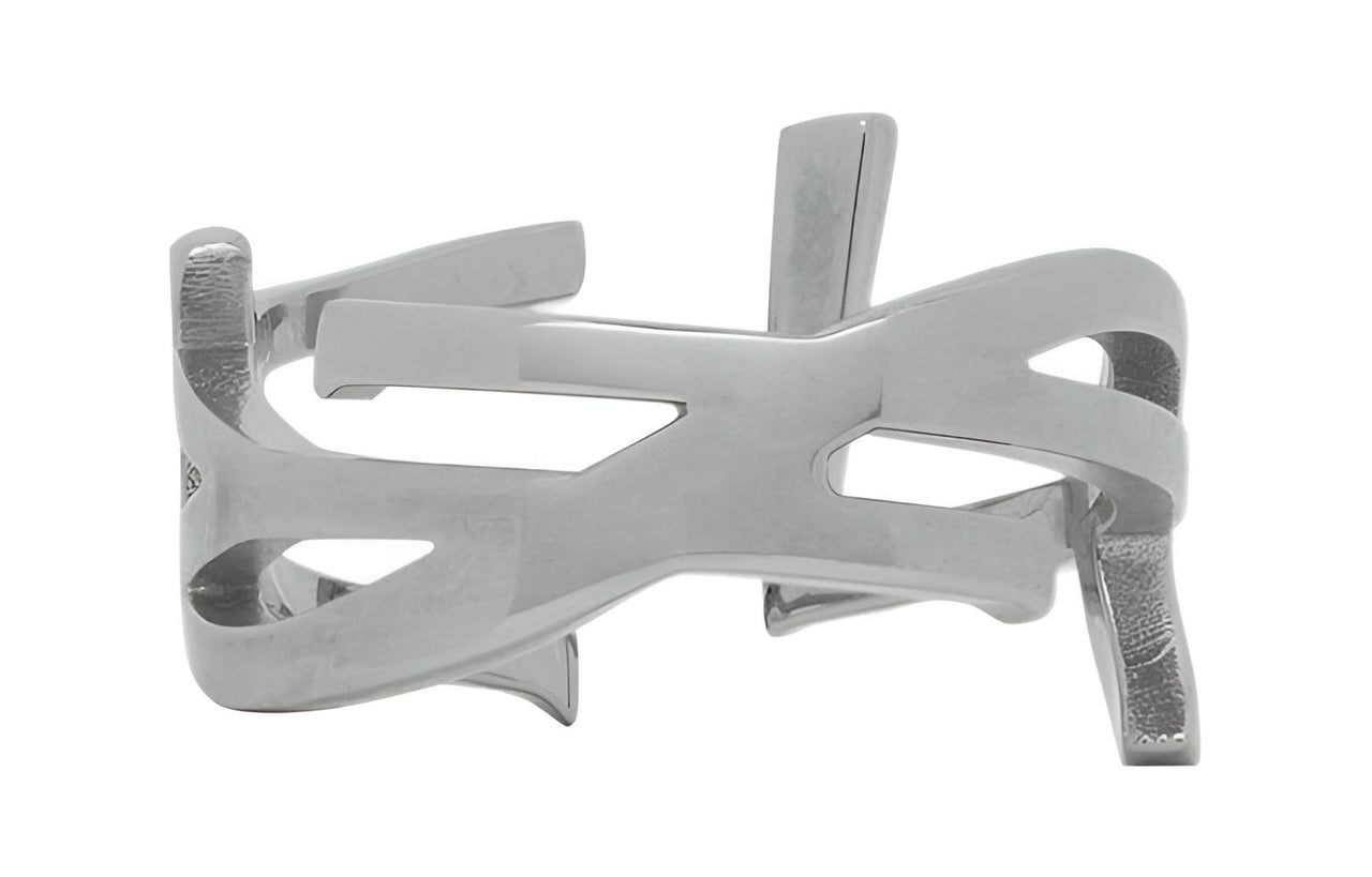 SAINT LAURENT Brass Rings Women's Silver