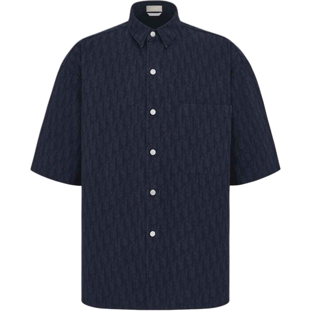 DIOR Quarterly New Products Shirts Men Marine Blue