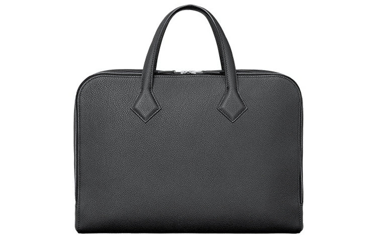 HERMES Victoria Light Togo Calfskin Business Bag Handbag Regular Men's Black