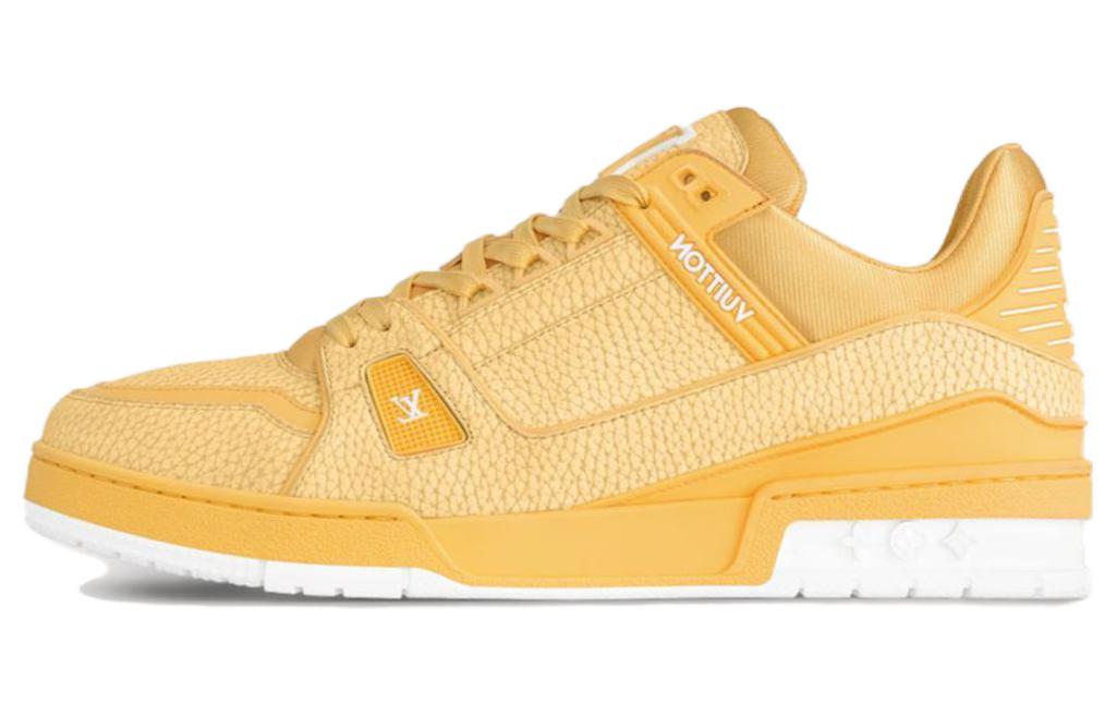 LOUIS VUITTON Trainer Low-Top Skateboard Shoes Women's Yellow
