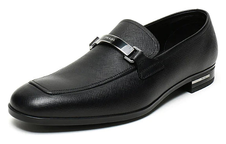 PRADA Casual Leather Shoes Men's Black