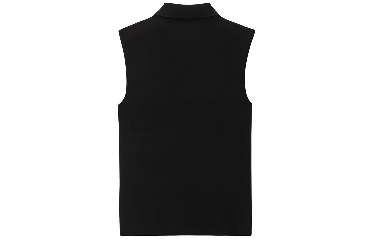 SAINT LAURENT Cassandre Sleeveless Polo Shirt