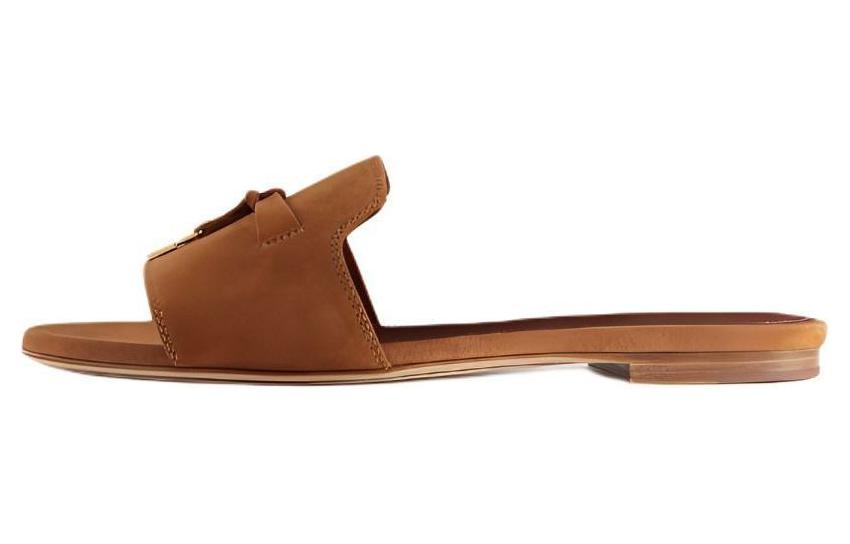 Loro Piana Slide Slippers Women's Brown