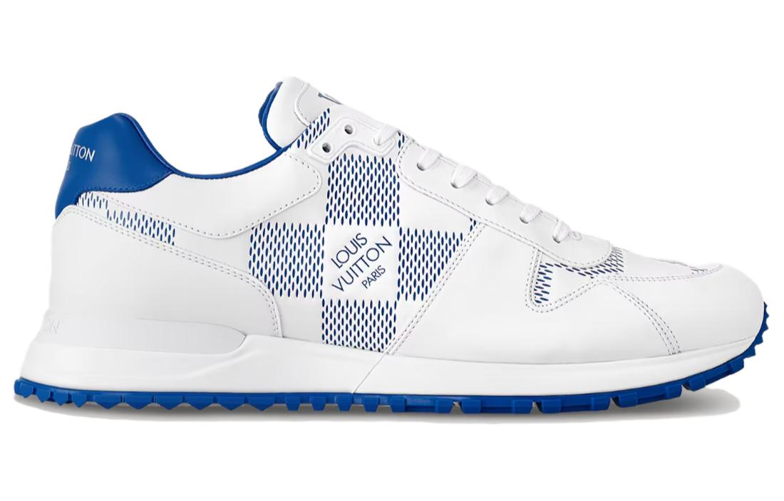LOUIS VUITTON Run Away Wear-Resistant Low-Top Casual Shoes Men's White Blue