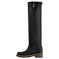 LOUIS VUITTON Biker 2025 Early Spring Women's Apparel Collection Knee-high Boots Women's Black