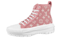 LOUIS VUITTON Lv Squad Ankle Sneakers 'Pink Monogram' Women's