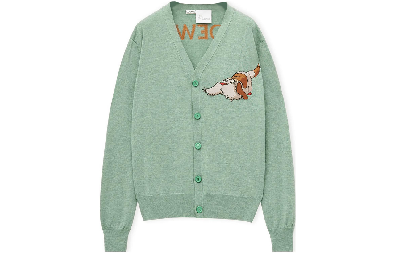LOEWE SS23 Cashmere Sweater Women's Fennel Green