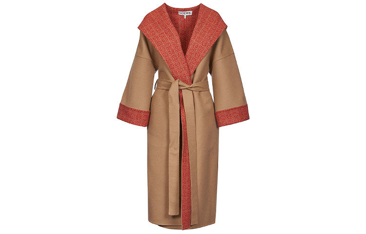 LOEWE Anagram Belted Hooded Coat