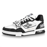 LOUIS VUITTON Trainer Mid-Top Skateboard Shoes Women's Black White