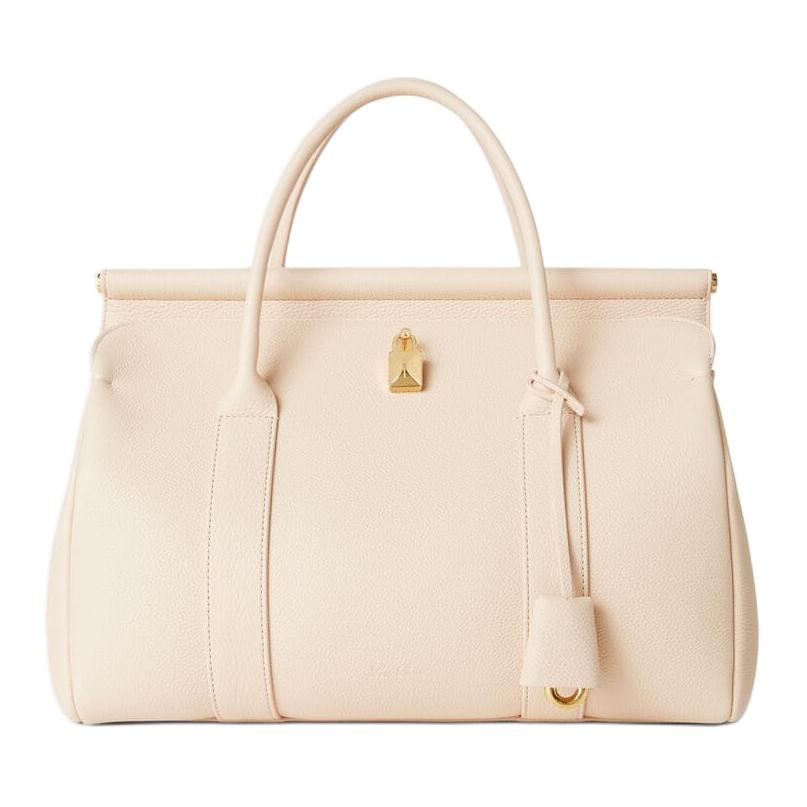 Loro Piana Cow Leather Handbag Women's Cream Honey & Sun Gold