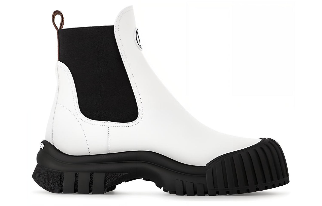 LOUIS VUITTON Ruby Flat Ankle Boots 'White' Women's