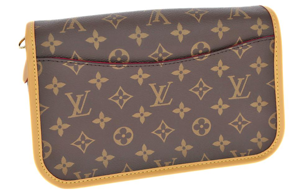LOUIS VUITTON Diane Coated Canvas With Leather Trim Shoulder Bag Baguette Bag Handbag Shoulder Bag Women's Brown