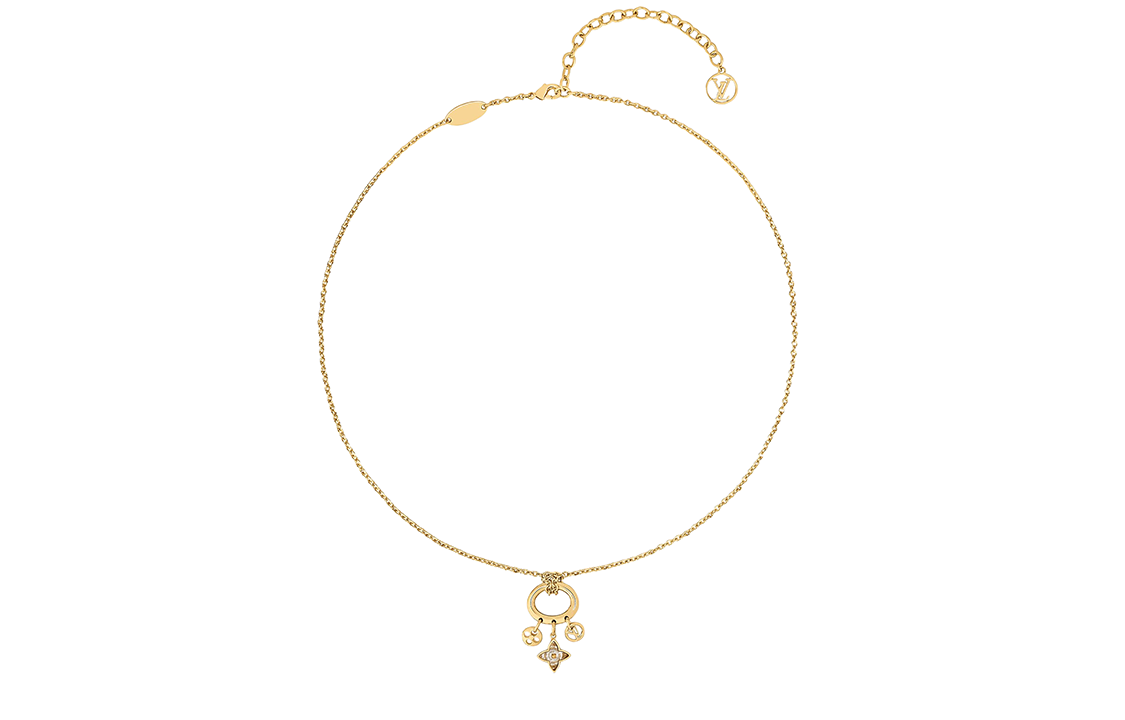 LOUIS VUITTON MY BLOOMING STRASS Necklaces Women's Gold