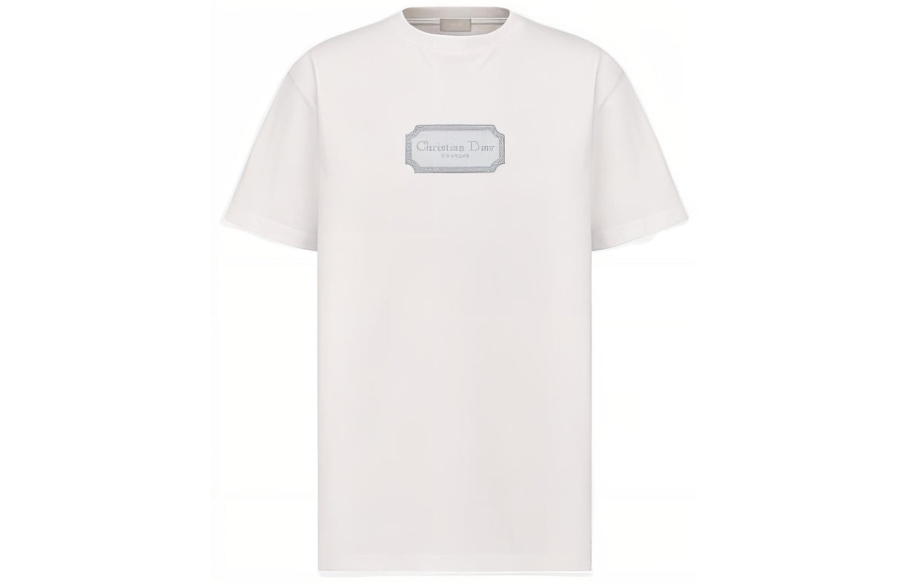 DIOR SS22 Drop Shoulder Sleeve T Shirt Men's White