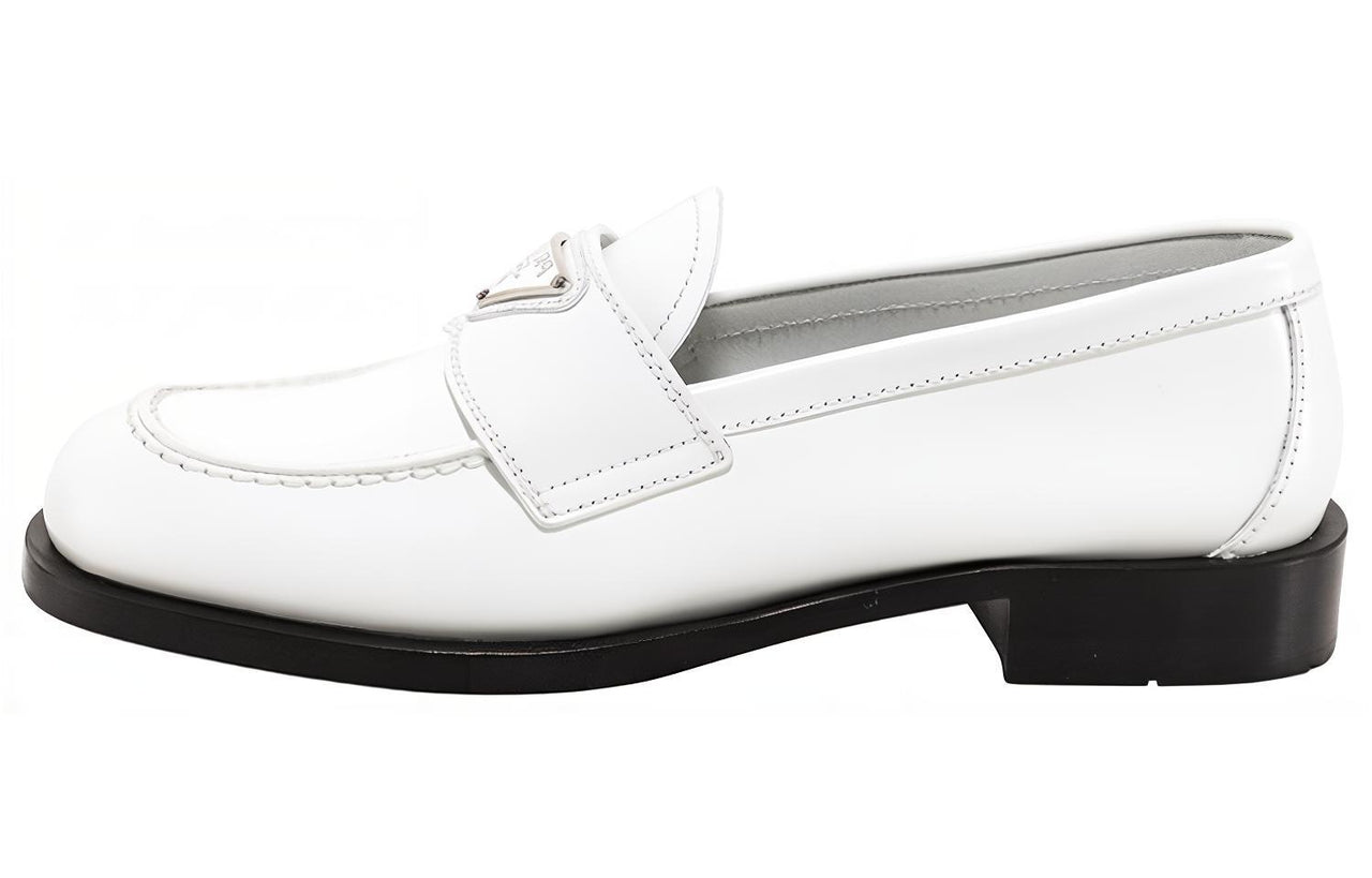 PRADA Patent Leather Loafers 'White' Women's