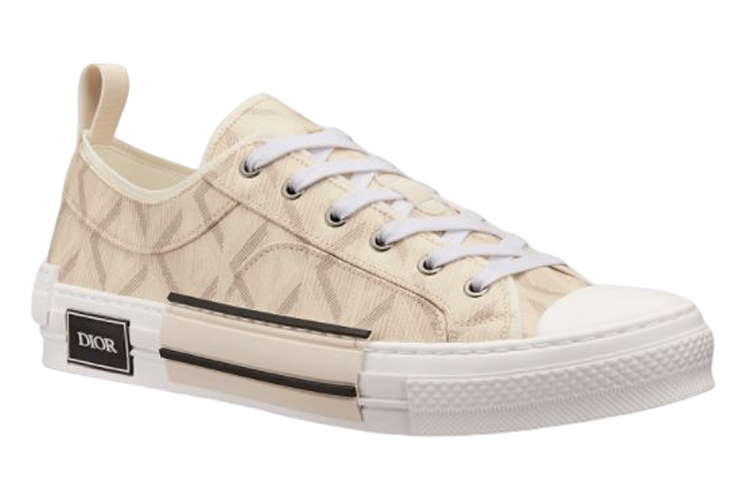 DIOR B23 Low Top Athletic Shoes Unisex Natural Color