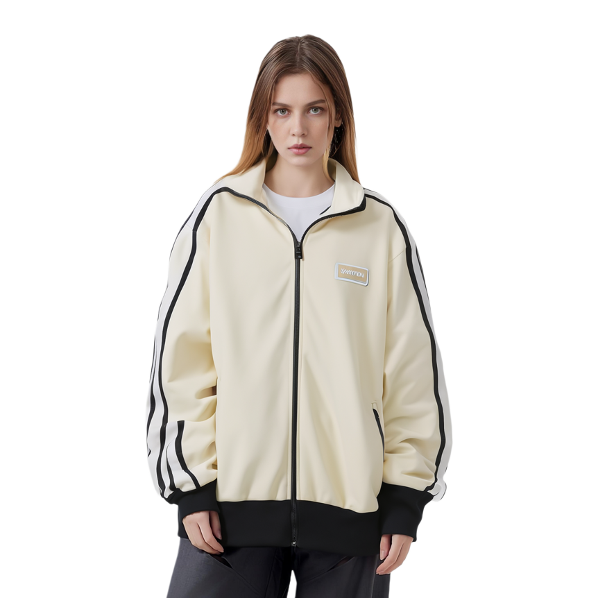 LOUIS VUITTON Racer Stripes Zip-Up Jacket