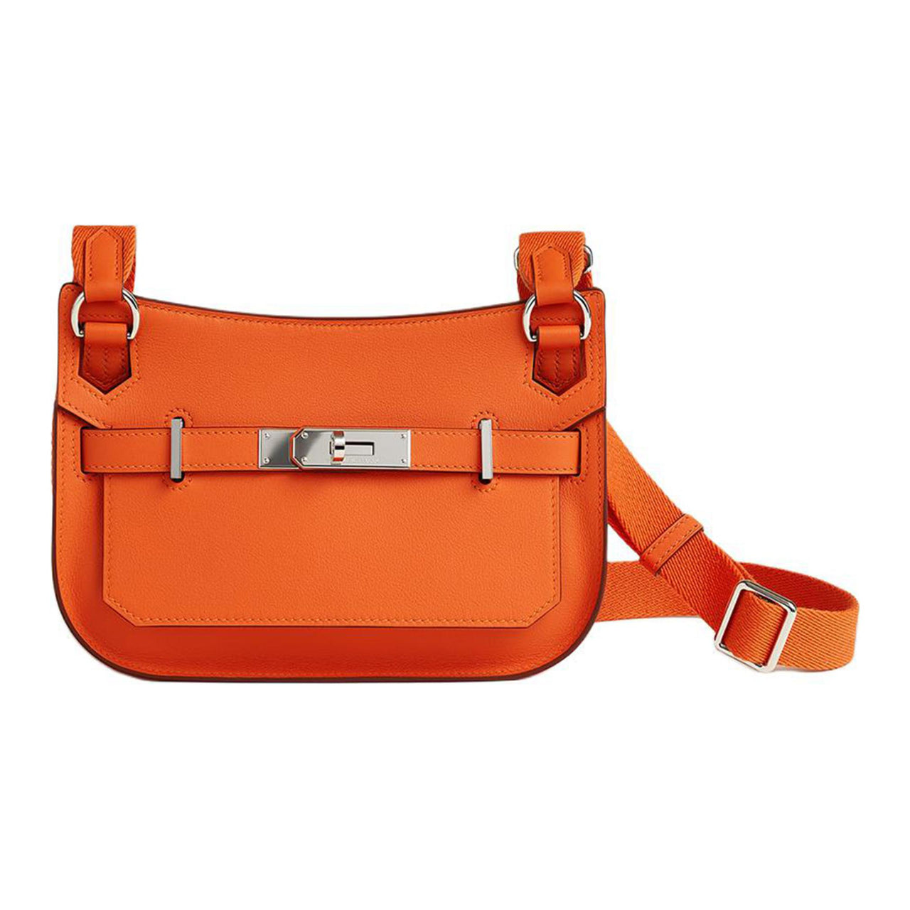 HERMES Jypsiere Swift Calfskin Shoulder Bag, Crossbody Bag Mini Women's Aluminum Orange