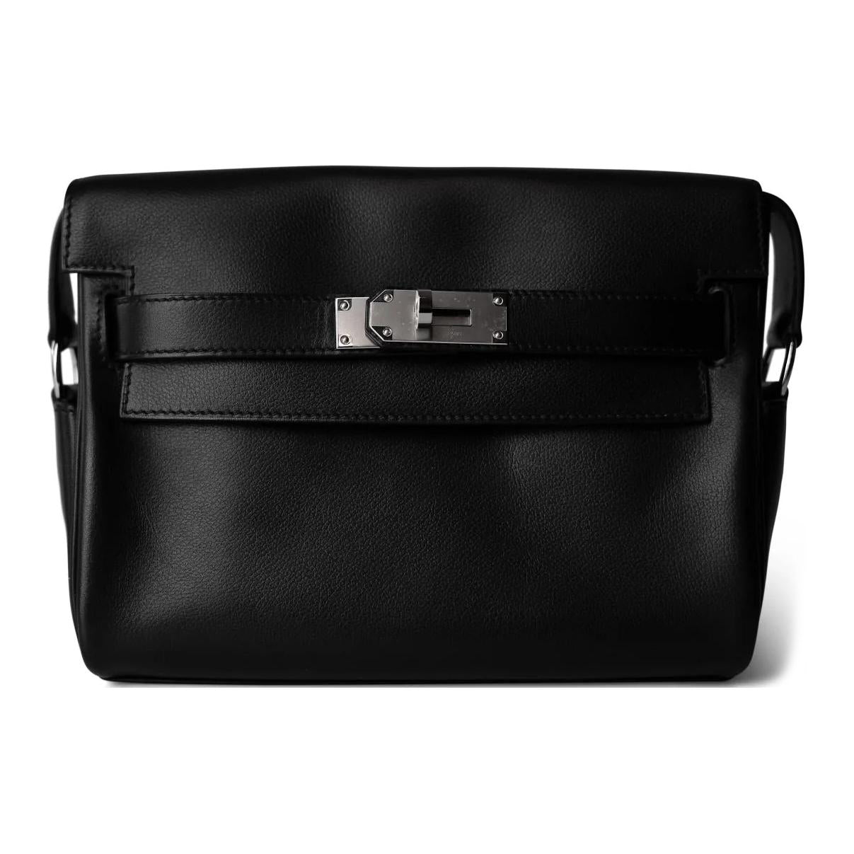 HERMES Kelly Evergrain Calfskin Kelly Bag, Messenger Bag, Shoulder Bag Small Size Women's