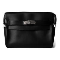 HERMES Kelly Evergrain Calfskin Kelly Bag, Messenger Bag, Shoulder Bag Small Size Women's